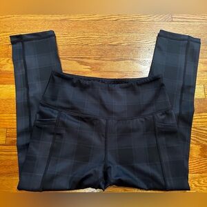 CVG Black Plaid Capri Length Leggings